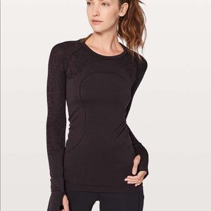Lululemon black cherry swiftly tech long sleeve